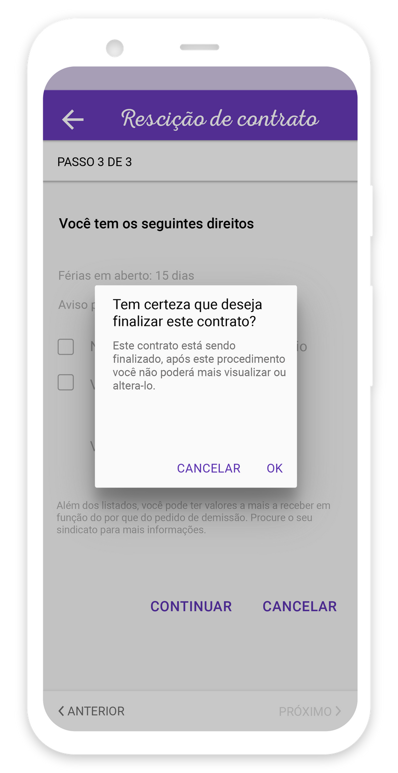 Confirmação da rescisão